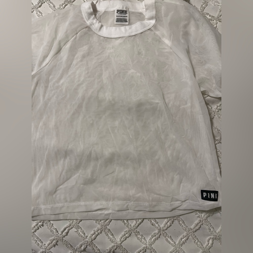 White mesh t-shirt